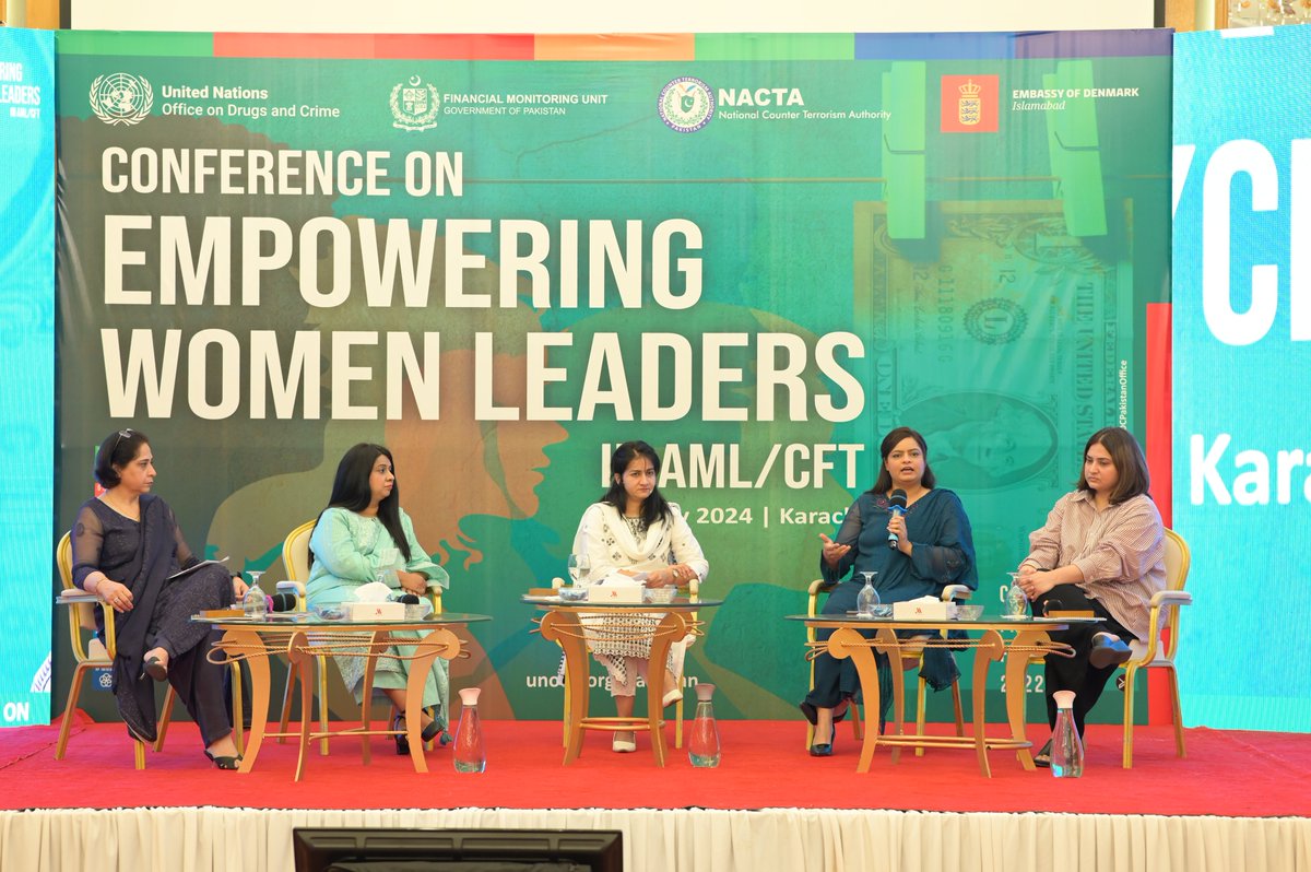 Breaking barriers and driving change! The Conference on Empowering Women Leaders in AML/CFT, spearheaded by UNODC, FMU, and NACTA with support from the Embassy of Denmark, was a groundbreaking step towards gender diversity in leadership roles. #GenderDiversity #EmpowerWomen