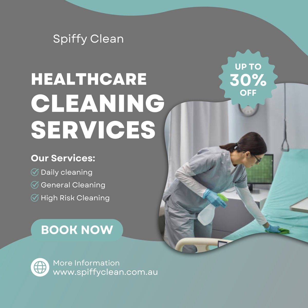 Your patients deserve the cleanest environment possible. With Spiffy Clean, you can rest assured knowing that your healthcare facility is in capable hands. Trust us to keep your space spotless and safe. #HealthcareSafety #CleanlinessAssured
spiffyclean.com.au/healthcare-med…