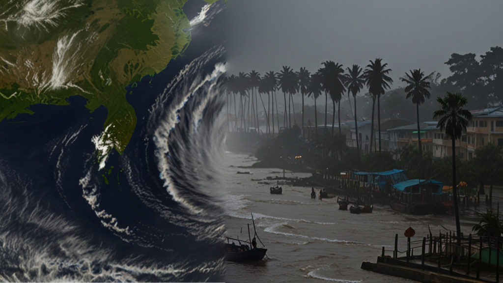রেমালের জন্য আট জেলায় জারি কমলা সতর্কতা বিস্তারিত > tinyurl.com/mr26j4z2 #Bengal #Remal #cyclone #WestBengal #NewszNow