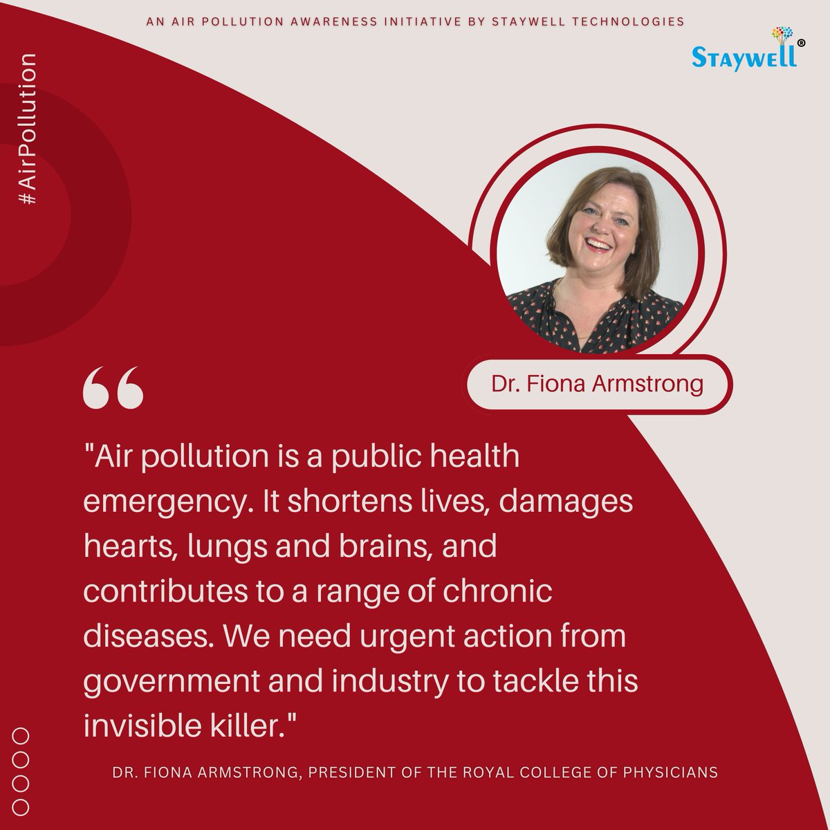 Alarming words from Dr. Fiona Armstrong, President of the Royal College of Physicians: Air pollution is a public health emergency! #AirPollution #HealthCrisis  She urges governments and industries to take urgent action to combat this 'invisible killer' that harms our hearts,