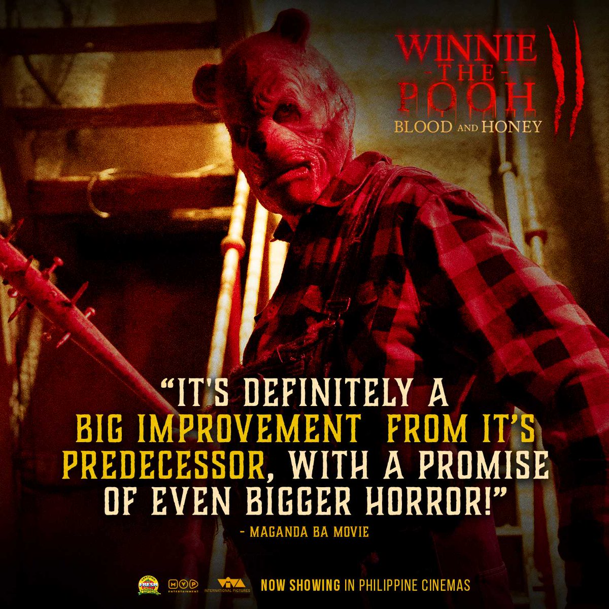 BEWARE! The SCREAM TEAM is not for the FAINT-HEARTED! Catch 'WINNIE THE POOH: BLOOD and HONEY 2', NOW SHOWING In Philippine Cinemas! #WinnieThePooh2 #Blood&Honey2