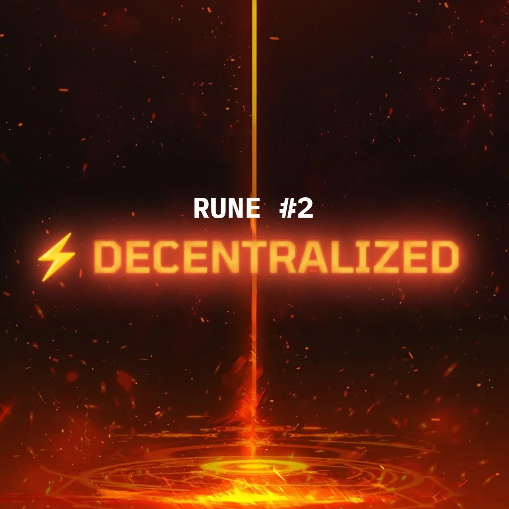 A month ago, My favourite NFT community @CyberKongz gifted the @decentralized02 rune to its loyal holders. This happened 10 minutes after the Bitcoin halving, making it the 2nd rune in existence. Costing over half a million $ to mint to the CK team, it was a pretty expensive