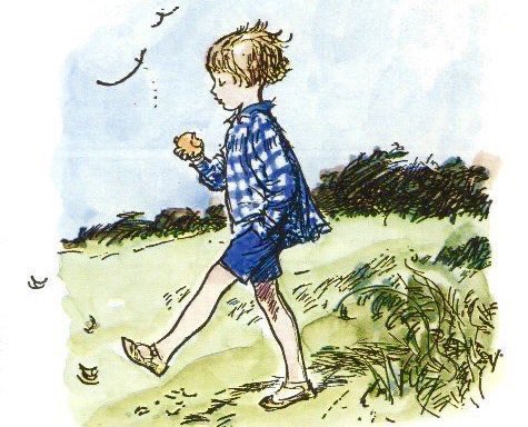 Christopher Robin came down from the Forest feeling all sunny and careless, and just as if twice nineteen didn't matter a bit, and he thought that if he stood on the bridge and watched the river, he would know everything that there was to be known. ~A.A.Milne #BankHolidayMonday