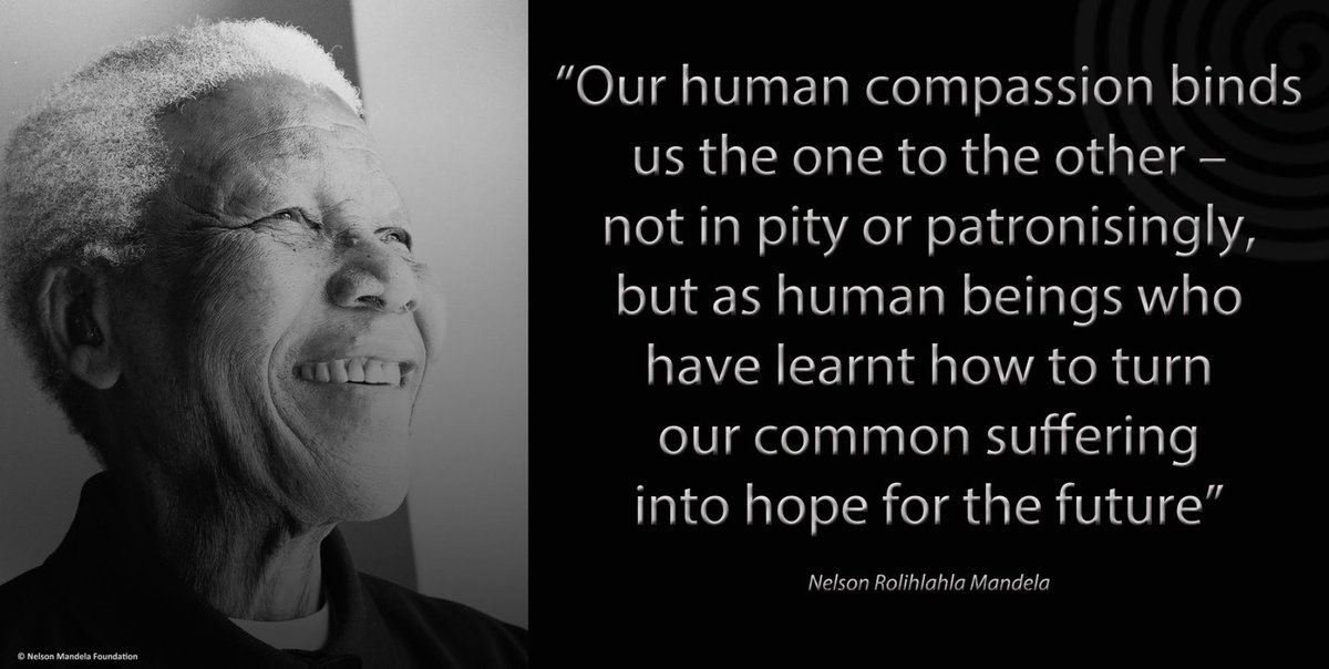 We have much to learn from the wisdom and courage of Nelson Mandela💙🙏🏼