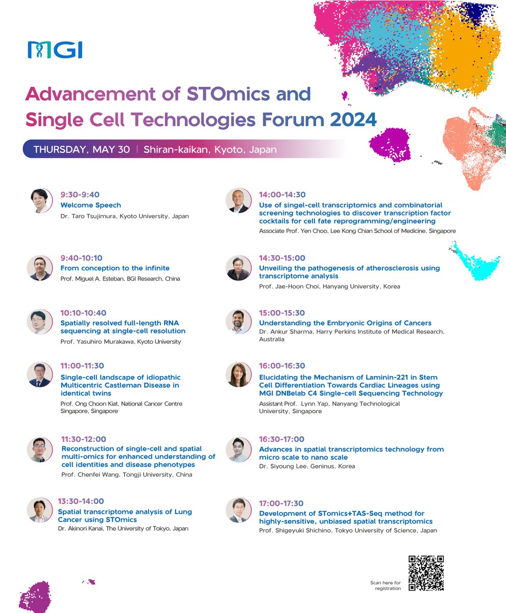 Only 3 DAYS LEFT! Don't miss out on joining the Advancement of STOmics and Single Cell Technologies Forum 2024 on May 30 at Shiran-kaikan, Kyoto!

Join us both online and on-site,  register for FREE now: mgi-marketing.mike-x.com/kqA10

#STOmics #SingleCellTechnologies #BiotechConference