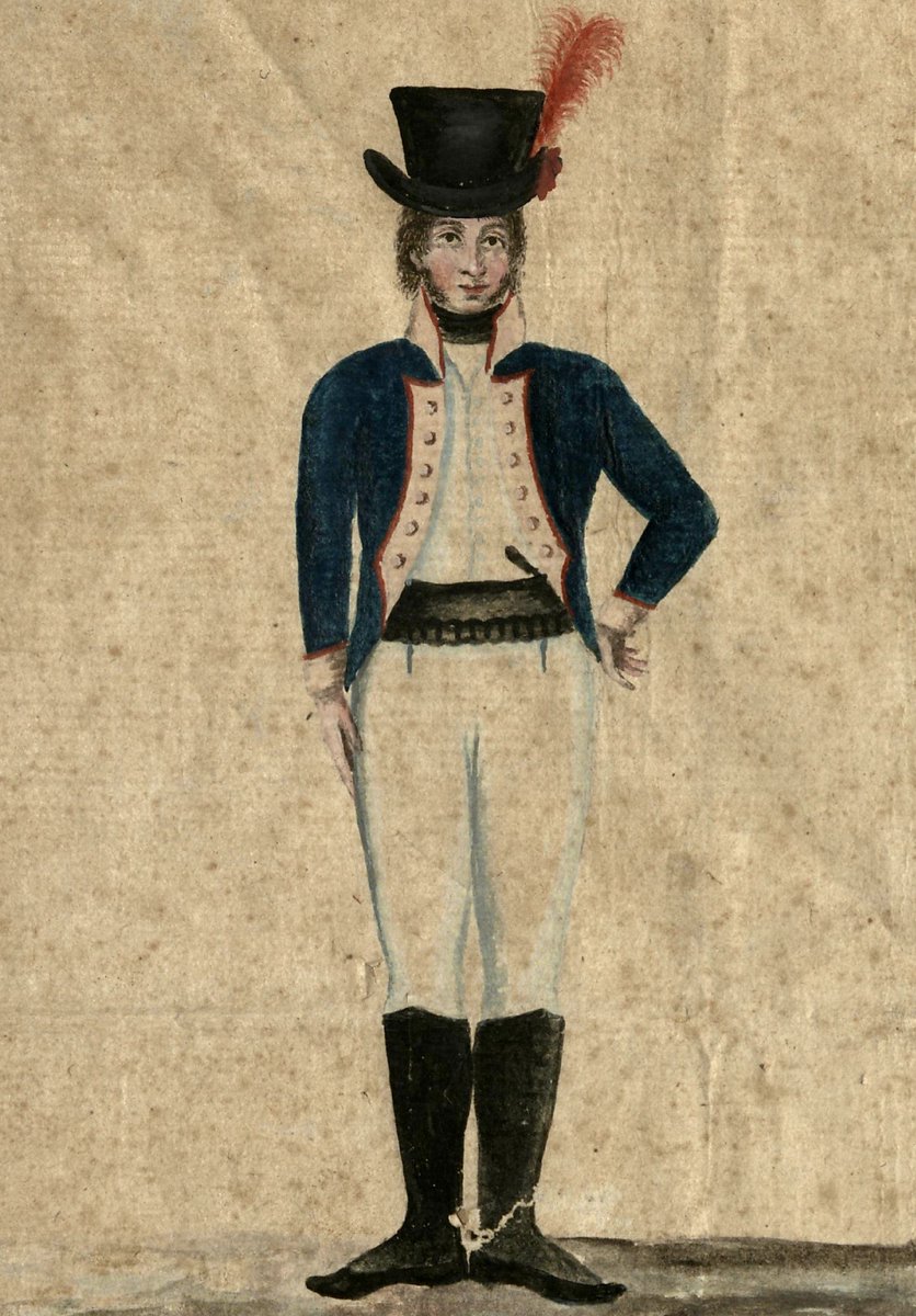 Uniforme de la compañía 'Urbanos de san Fernando de Lorca', milicia creada en julio de 1808 en dicha ciudad para hacer frente a la invasión francesa de España. (Más información en nuestras otras redes sociales). - Signatura: CH02624-00005.