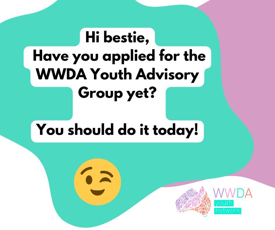 Are you a young woman, girl, feminine identifying, or non-binary person living with a disability? Want to be part of a community driving positive change? Join WWDA's YouthAdvisory Group and be empowered to make a difference. Apply now: buff.ly/49vER7B #YouthLeaders