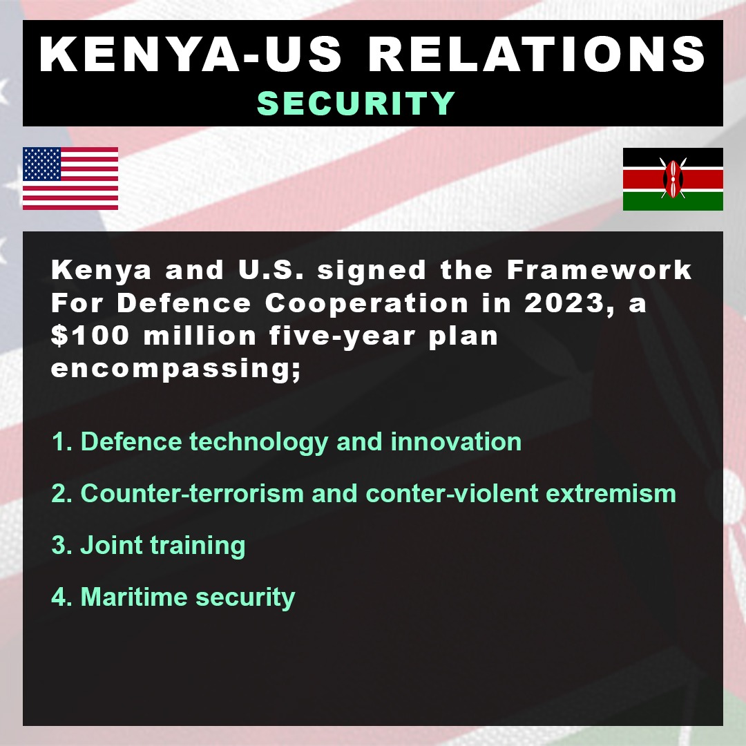 KDF soldiers will be trained at US Military, Naval and Air Force academies, construction of a 3-kilometre runway at Manda Bay airfield in Lamu #KenyaReapsBig
