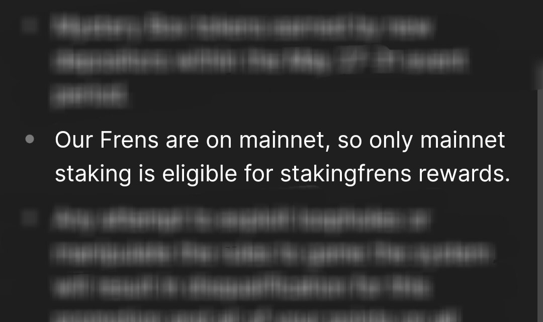 แก้ไข Mystery Box Frens (May 27-31)
ทีมแก้ไขกติกาเพิ่ม คือต้อง stake บน Ethereum mainnet เท่านั้นนะครับ
ตอนแอดแชร์ทีแรก ข้อนี้ยังไม่มี
