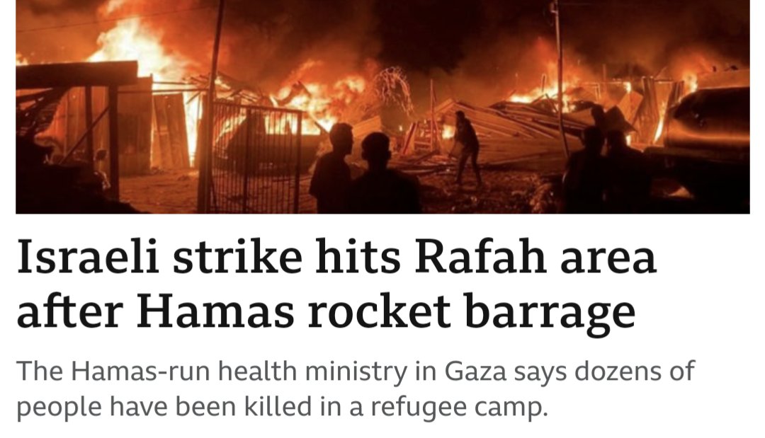 Another day in the consent factory - look at how <a href="/BBC/">BBC</a> &amp; <a href="/guardian/">The Guardian</a> present the merciless incineration of dozens of captive Palestinians in tents as a just response to rocket fire which killed nobody.