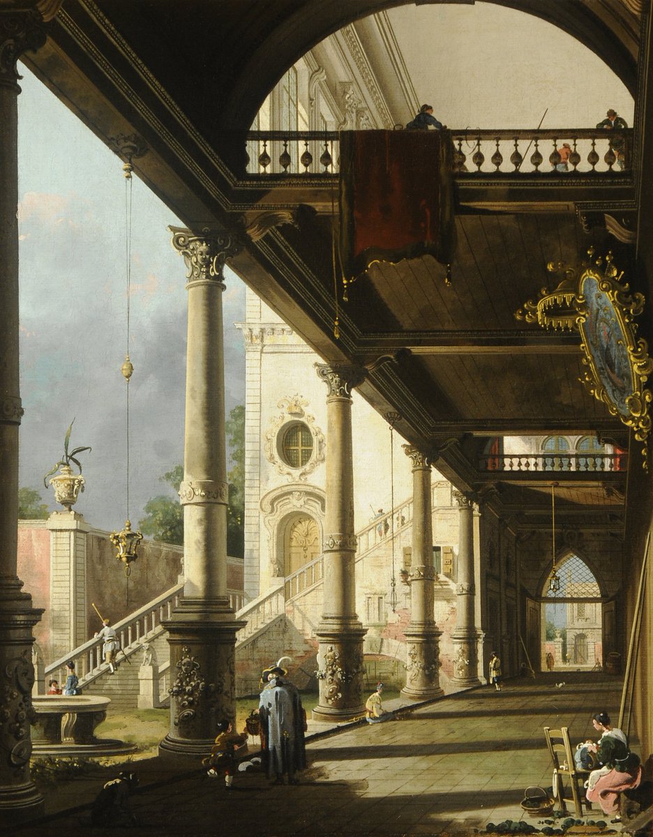 🧩 #MuseumJigsaws 🧩 Your puzzle for today is: Interior of a Courtyard by Giovanni Antonio Canaletto Simply follow this link ➡ bit.ly/CooperJigsaw14… This painting is on display at @CannonHall1760 cannon-hall.com/collections