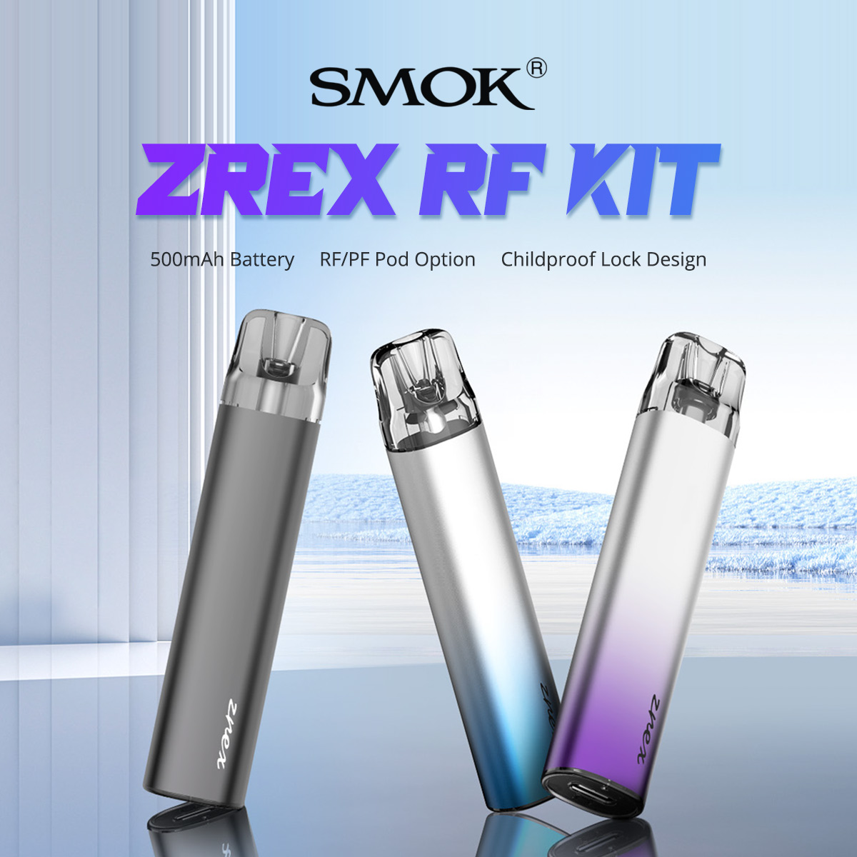 SMOK Zrex RF Kit 😍Built-in 500mAh battery 🥰Fit for PF/RF Pod Cartridge 😘2ml capacity, side filling ⚠ Warning: The device is used with e-liquid which contains addictive chemical nicotine. For Adult use only. #sourcemore #sourcemoreofficial #SMOK #ZrexRFKit #vapetricks