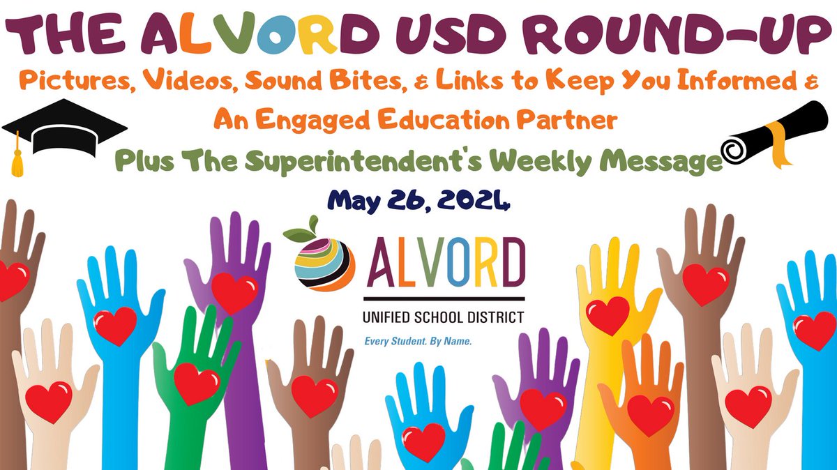 Read this week's <a href="/AlvordUnified/">Alvord Unified</a> Round-Up and Message from Superintendent Mucerino secure.smore.com/n/vhptu