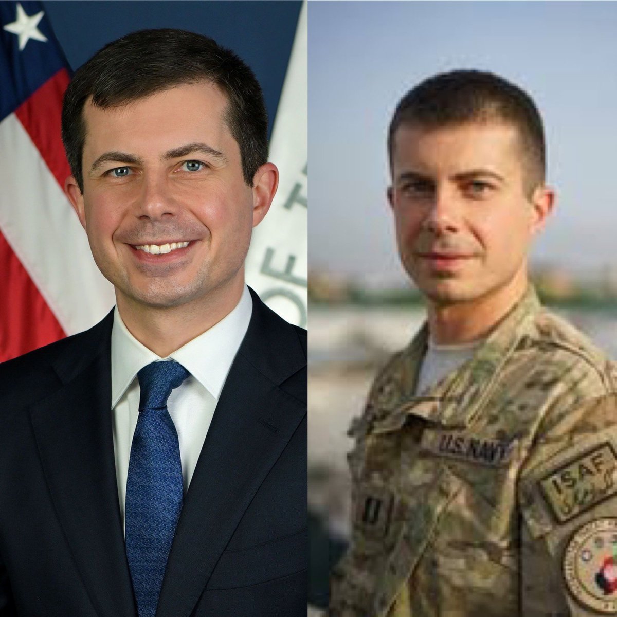 While Bone Spurs was filming season 7 of Celebrity Apprentice, Pete Buttigieg was heading to Afghanistan! Secretary Mayor Pete is a hero and will make a great president someday! Drop a 💙 and Repost if you agree!