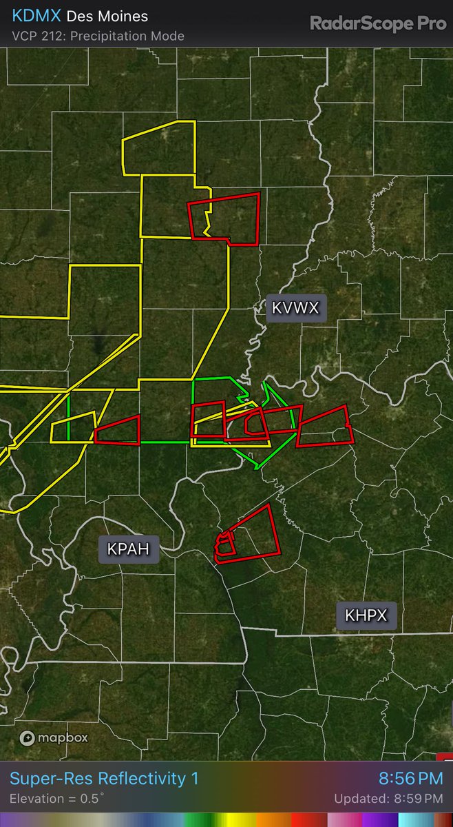 Absolutely not trying to make light of this horrible situation, but tonight’s warning maps make me think of the old kids game…1 tornado, 2 tornado, 3 tornado, 4!  5 tornado, 6 tornado, 7 tornado, More… #tnwx #ilwx #inwx #kywx #iawx #weather #tornado