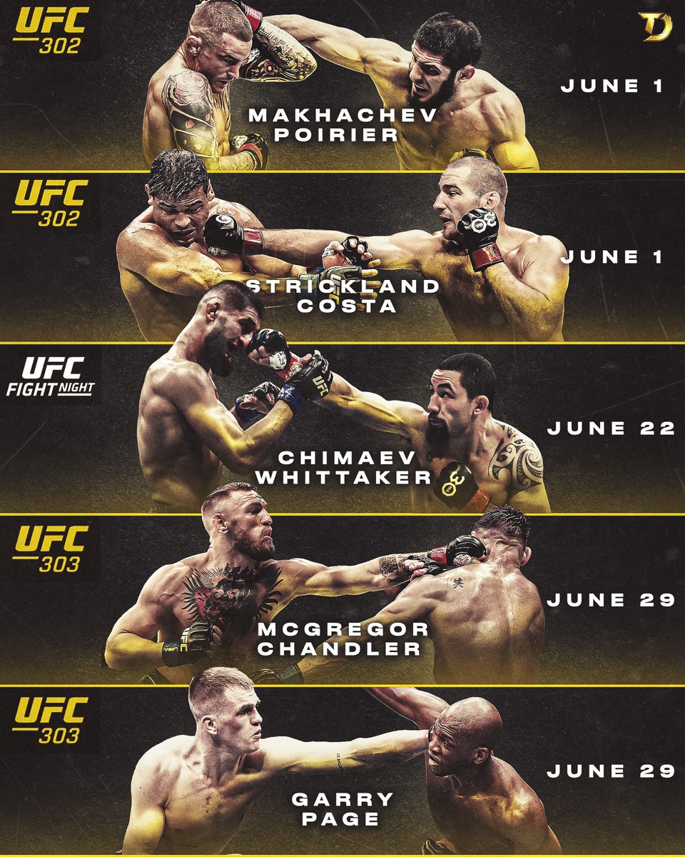 June is looking 🔥🔥‼️ #UFC302 #UFC303