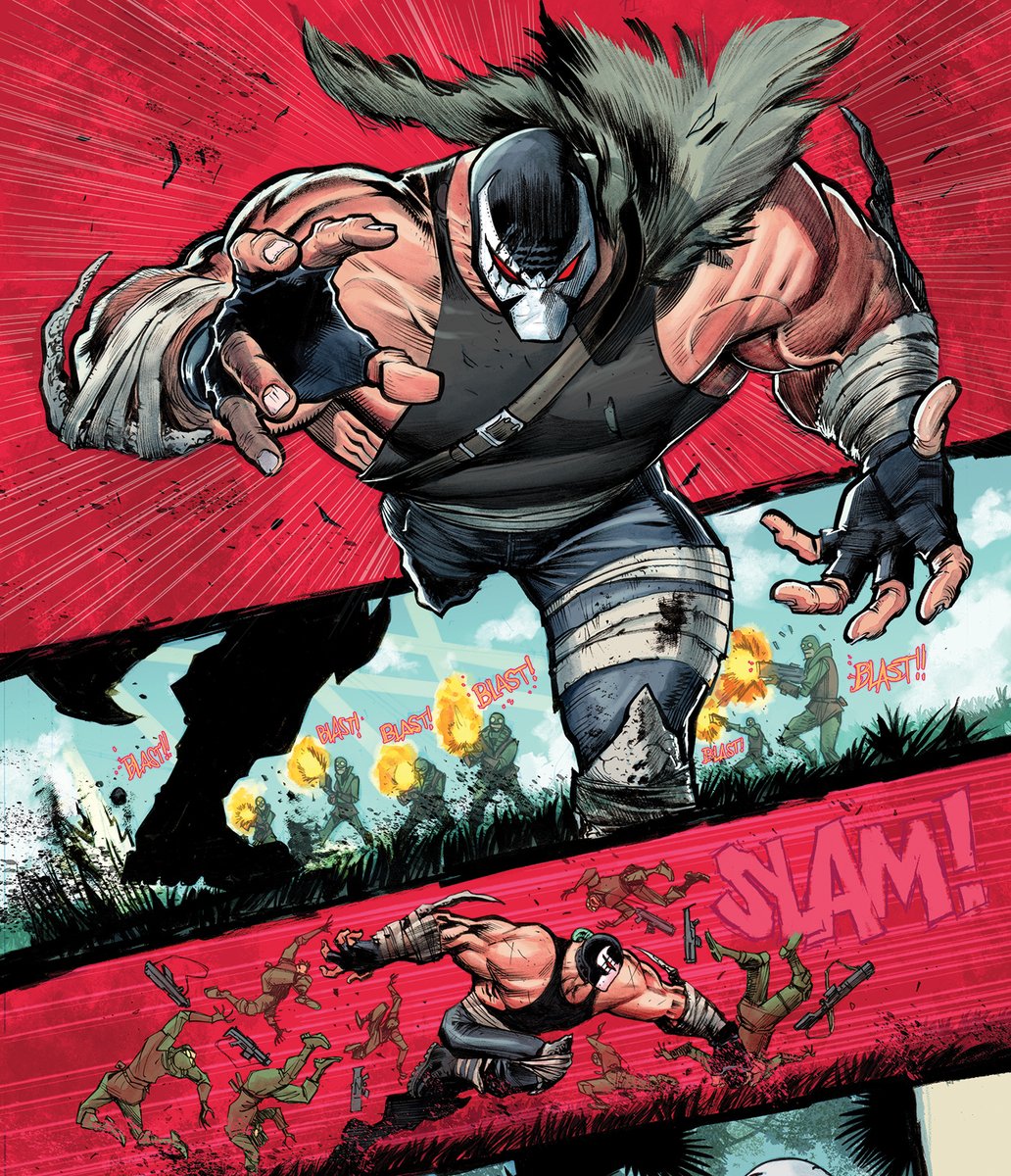 Some Bane action on the pages of Batman & Robin #11! pencils inks and colors by me. script by @Williamson_Josh