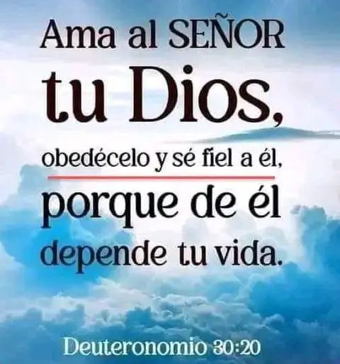 'amando a Jehová tu Dios, atendiendo a su voz, y siguiéndole a él; porque él es vida para ti, y prolongación de tus días; a fin de que habites sobre la tierra que juró Jehová a tus padres, Abraham, Isaac y Jacob, que les había de dar.'
Deuteronomio 30:20.
RVR1960.