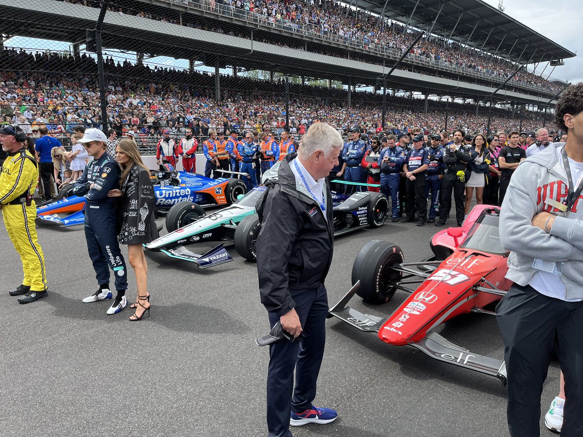 Awesome to be on the starting grid today for my rookie #Indy500 on the Indianapolis Motor Speedway radio network. Made a couple of rookie mistakes but completed all 200 laps. Walked a few miles between the north end of pit road and the medical center.