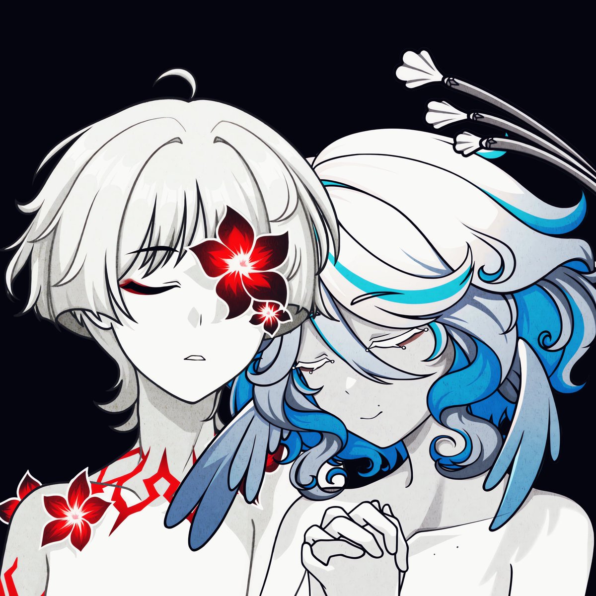 minteadot's tweet photo. Also my favs>w<❤️💙
#Scaramouche #Furina #Scararina https://t.co/hUSCPmIcVi