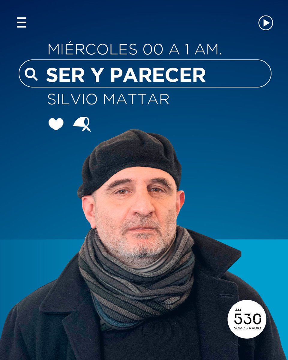 #SeryParecer 📻 Ya llega Ser y parecer, desde las 00hs 🎙 con Silvio Mattar #AM530 #SomosRadio #BuscamosLaVerdadSiempre