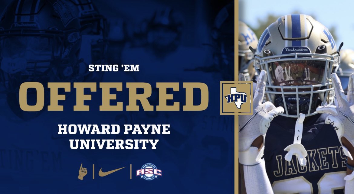 Joel Jordan (@joeljj00) on Twitter photo #AGTG I am blessed to receive my first offer from <a href="/HPUFootball/">Howard Payne University Football</a>. Thank you for the big opportunity <a href="/CoachHuey/">Coach Huey</a>
<a href="/CoachPatmon/">Todd Patmon</a> <a href="/CoachAMatt/">Aaron Matthews</a> <a href="/CoachTuck03/">Coach Tuck</a> <a href="/CoachAndrewAll1/">Coach Andrew Allen</a> <a href="/DVCardinalsFB/">Del Valle Football</a> <a href="/TimWalker_DVT/">Timothy Walker, MSIS, BBA</a> #AGTG I am blessed to receive my first offer from <a href="/HPUFootball/">Howard Payne University Football</a>. Thank you for the big opportunity <a href="/CoachHuey/">Coach Huey</a>
<a href="/CoachPatmon/">Todd Patmon</a> <a href="/CoachAMatt/">Aaron Matthews</a> <a href="/CoachTuck03/">Coach Tuck</a> <a href="/CoachAndrewAll1/">Coach Andrew Allen</a> <a href="/DVCardinalsFB/">Del Valle Football</a> <a href="/TimWalker_DVT/">Timothy Walker, MSIS, BBA</a>