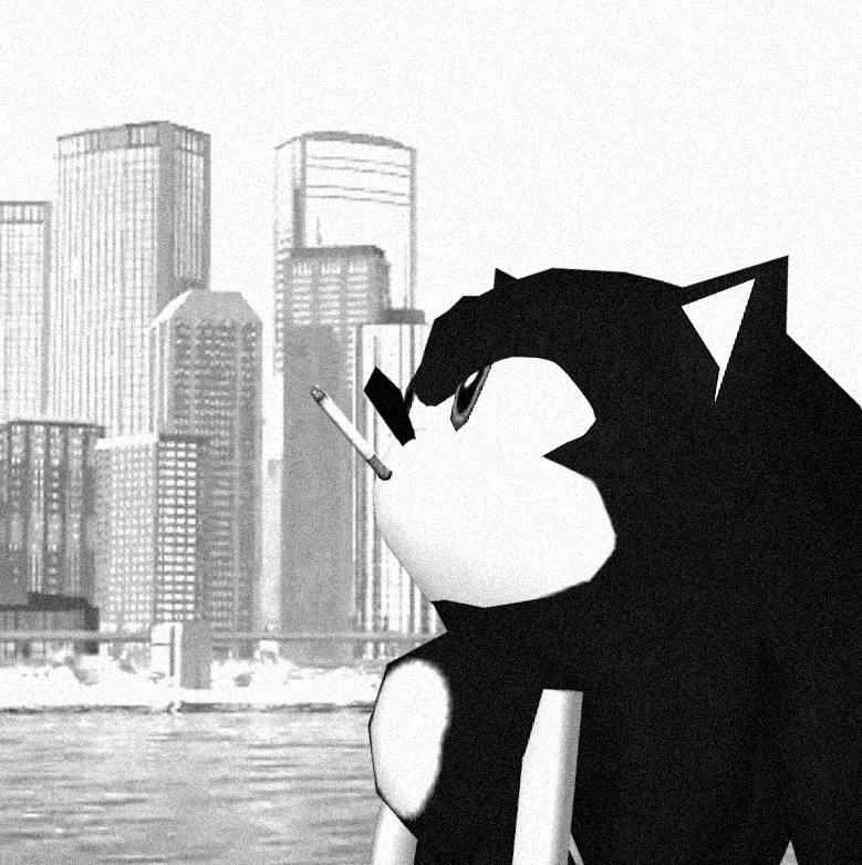 JJBASoundDesign's tweet photo. random render of sonic smoking and posing like yakuza 3 kiryu https://t.co/tIrhLAg4fL