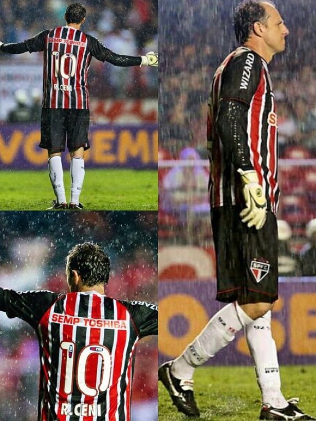 futnostalgico's tweet photo. Rogério Ceni usando a camisa 10 do @SaoPauloFC. 🤩

O goleiro usou a camisa 10 quando completou 1.117 jogos pelo time tricolor, ultrapassando Pelé e tornando-se o jogador a atuar por mais tempo pela mesma equipe no futebol brasileiro.

Nostálgico! https://t.co/E2ZRV4EK9d