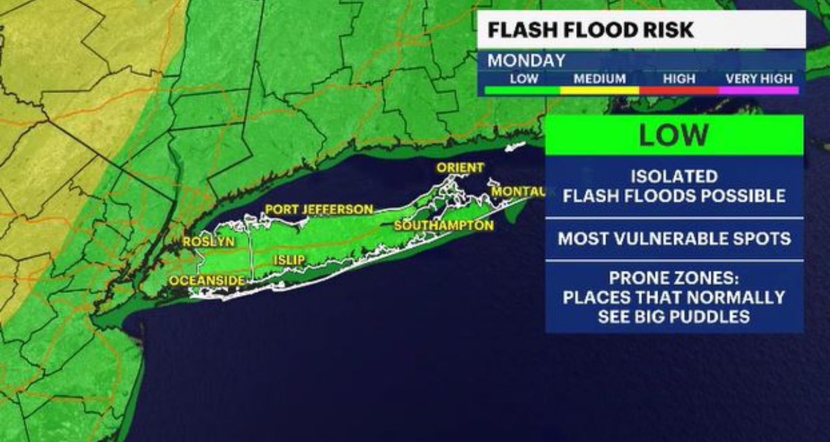 #MemorialDayWeekend started off wonderfully but will end on a sour note sadly across #LongIsland. 🌧️ wet weather for MON 🕰️ showers in AM & storms in PM 🌊 possible flood concerns ⚡️ some storms could turn severe. Forecast: longisland.news12.com/weather #nywx #news12 #memorialday