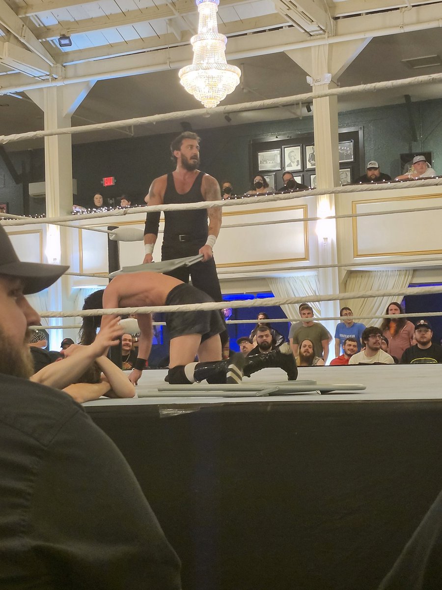 bake_05's tweet photo. Went to my 1st @GCWrestling_ event tonight. @meganbayne killed it! @ManceWarner giving beat downs and got autos from @EFFYlives and @AllieKATCH #GCWParanoid https://t.co/mZ66SnnNm1
