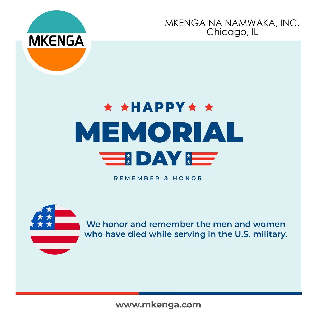 MkengaGroup's tweet photo. We honor and remember - always. #MemorialDay https://t.co/HEmBdbOuYL