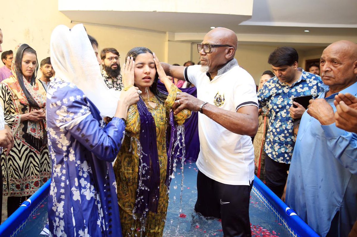 Johnodukoya's tweet photo. We baptized over 40 people on Mother’s Day’s Sunday in Pakistan https://t.co/cQAhgUrGNf