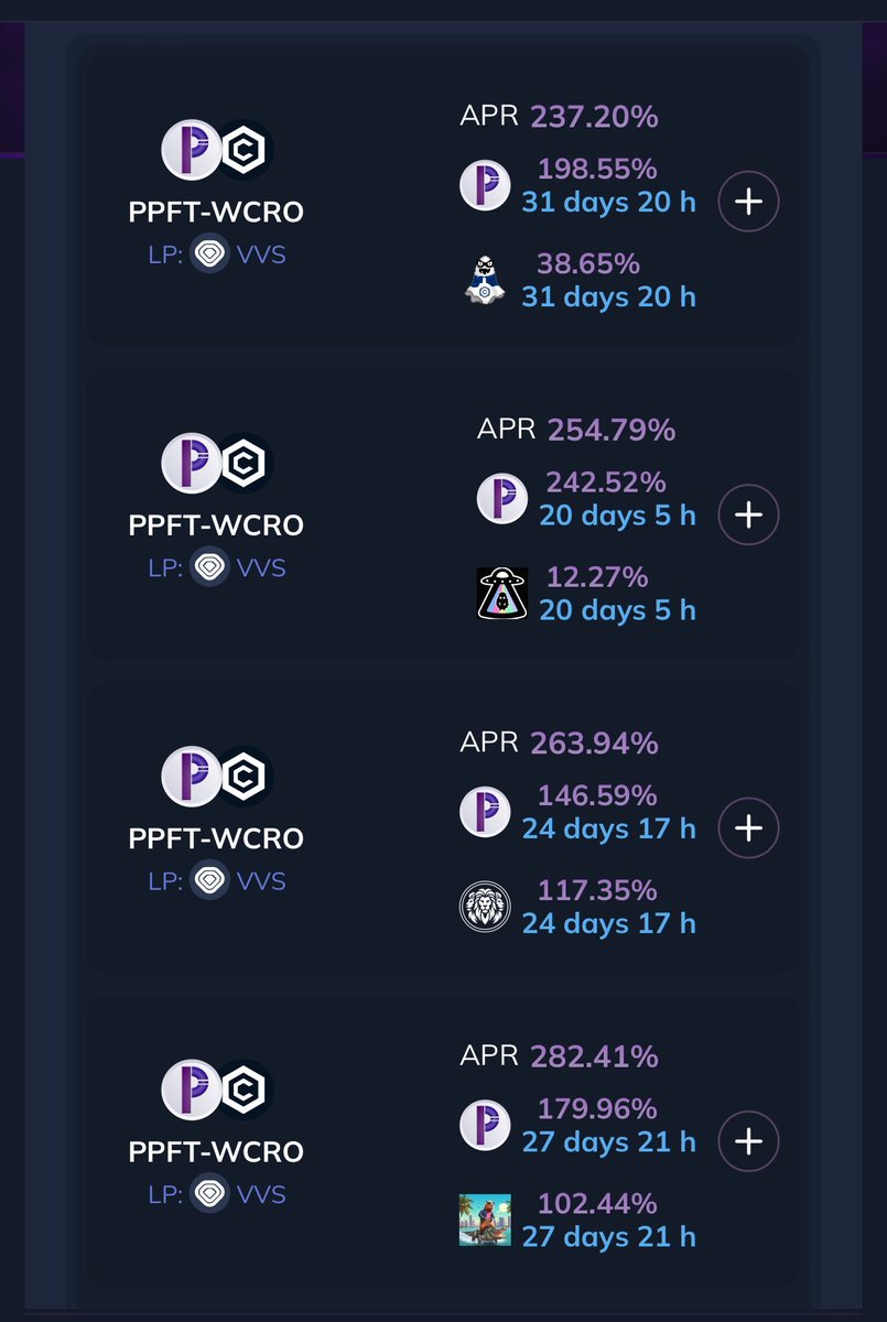 JUST IN: @PappFinance has 4 LP pools printing $PPFT, $MERY, $BAD, $CROFAM, and $CAPY with very decent APR. stake here #crofam: papparico.finance/lp-mining