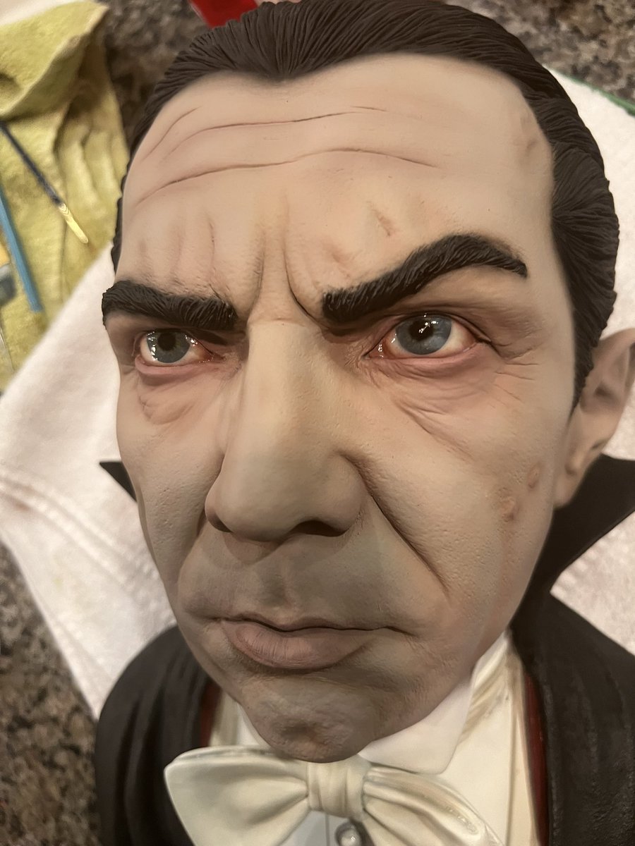 Joey_M_66's tweet photo. Finished up Bela Lugosi as Dracula just in time for World Dracula Day . He’s a life size wall hanger from @goblackheart https://t.co/mI3KZ56QRa