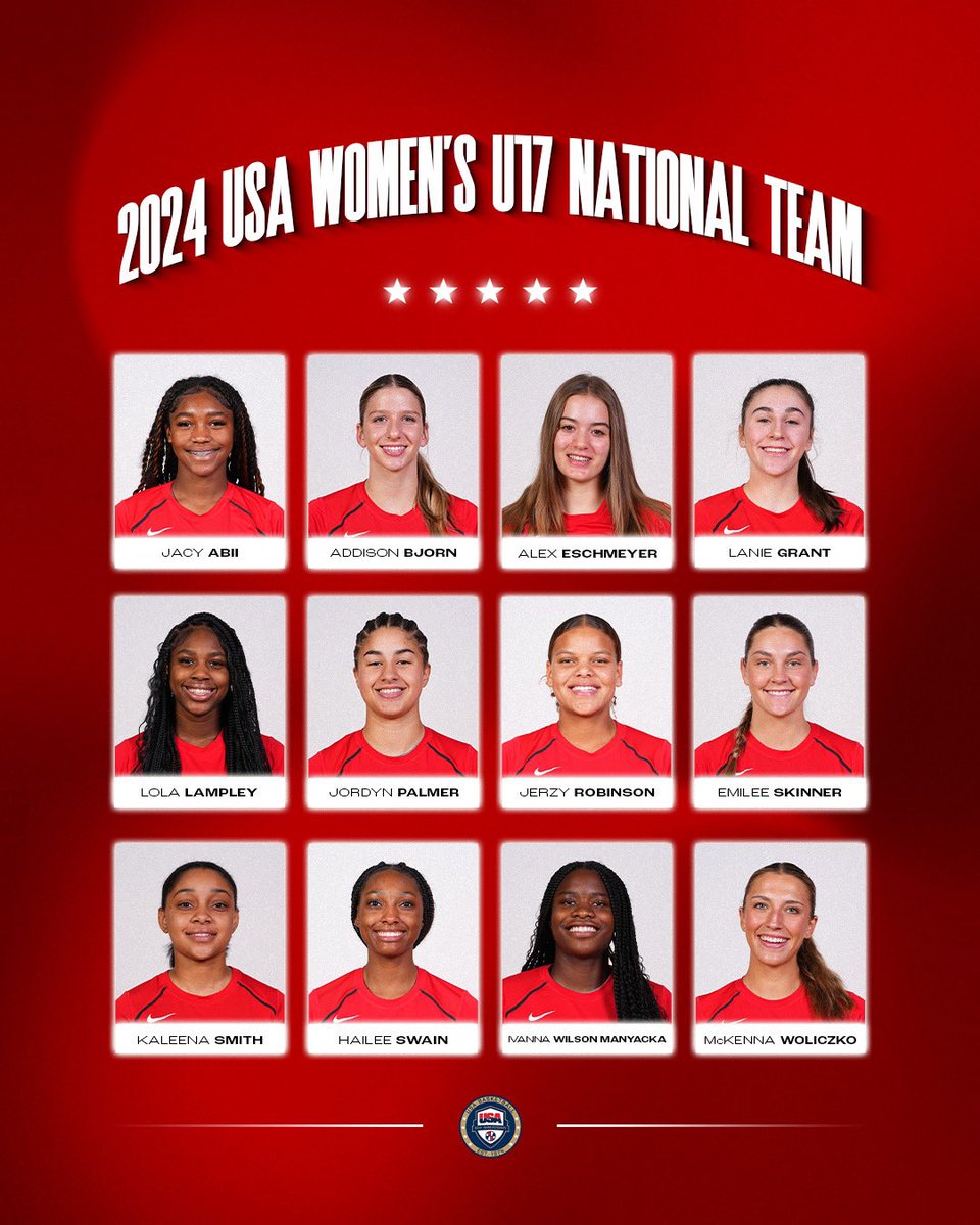 Introducing the 2024 USA Women’s U17 National Team! 🇺🇸 #USABWU17