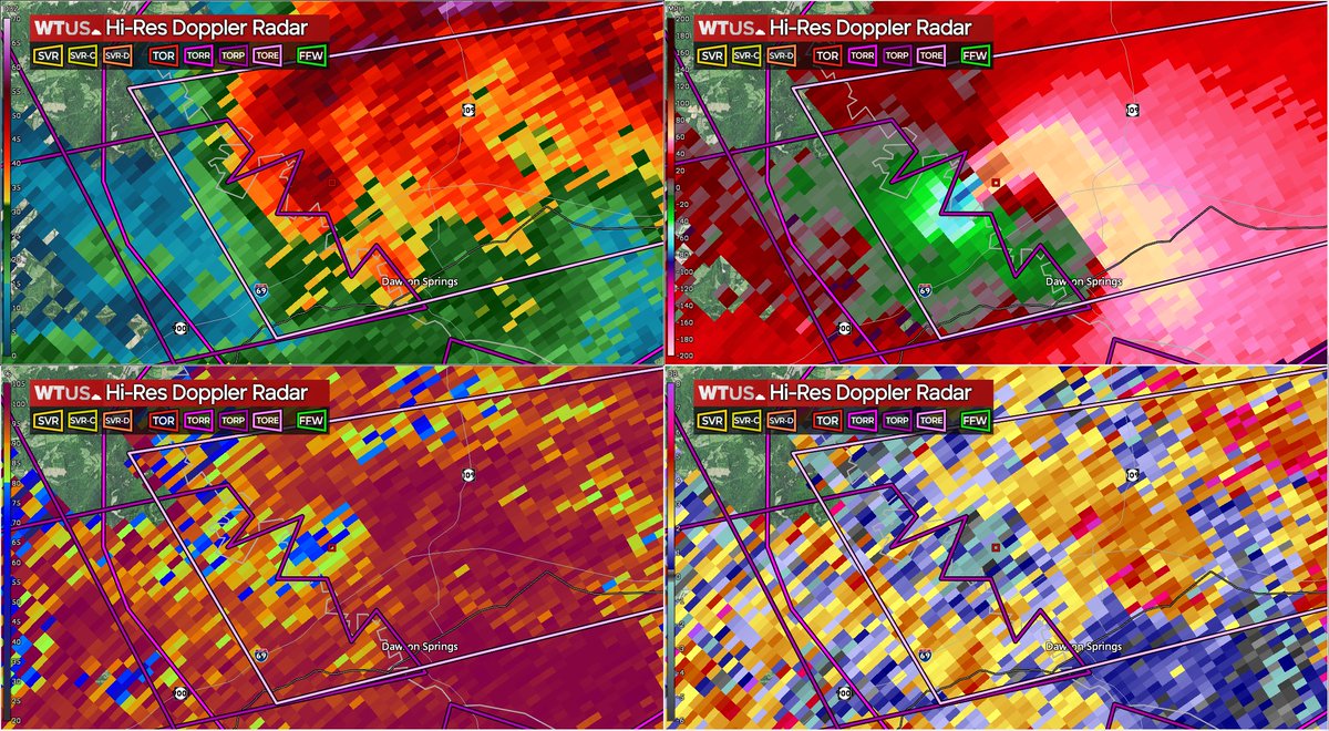 A large and destructive tornado continues N of Dawson Springs, KY. THOSE IN THE PATH NEED TO BE SHELTERED NOW!