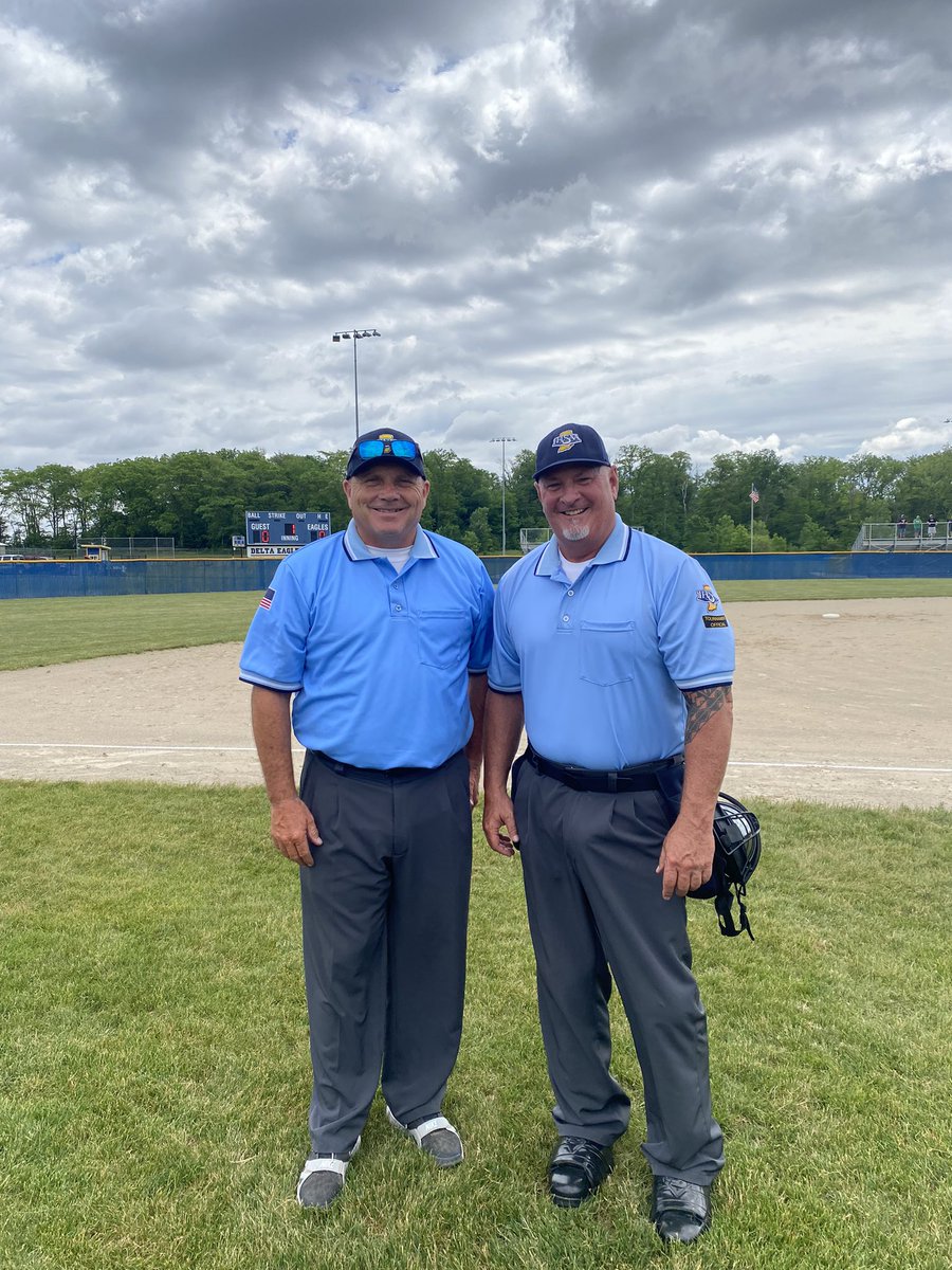 Huge thank you to @IHSAA1 umpires, Curtis Anderson & James McKibbin for a great week of sectional softball at @DeltaEagles_ ! Events like this wouldn’t be possible without umpires/officials! @SCAIndiana #FaceOfSportsmanship #EducationBasedAthletics