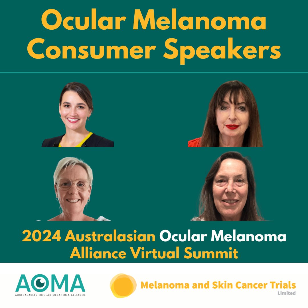 Australasian Ocular Melanoma Alliance (AOMA) (@aoma_masc) on Twitter photo 4 #OcularMelanoma consumers to present at the AOMA Summit on 15 June.
🙋♀️ Georgia Hall
🙋♀️ Illana Klevansky
🙋♀️ Kelli Saunders
🙋♀️ Anne Goulter
Register for free & access session videos. Anyone located anywhere can attend.
Register: masc.org.au/aoma-summit/
<a href="/OcuMelUK/">Ocular Melanoma UK</a> <a href="/MelanomaAus/">Melanoma Institute Australia</a> 4 #OcularMelanoma consumers to present at the AOMA Summit on 15 June.
🙋♀️ Georgia Hall
🙋♀️ Illana Klevansky
🙋♀️ Kelli Saunders
🙋♀️ Anne Goulter
Register for free & access session videos. Anyone located anywhere can attend.
Register: masc.org.au/aoma-summit/
<a href="/OcuMelUK/">Ocular Melanoma UK</a> <a href="/MelanomaAus/">Melanoma Institute Australia</a>