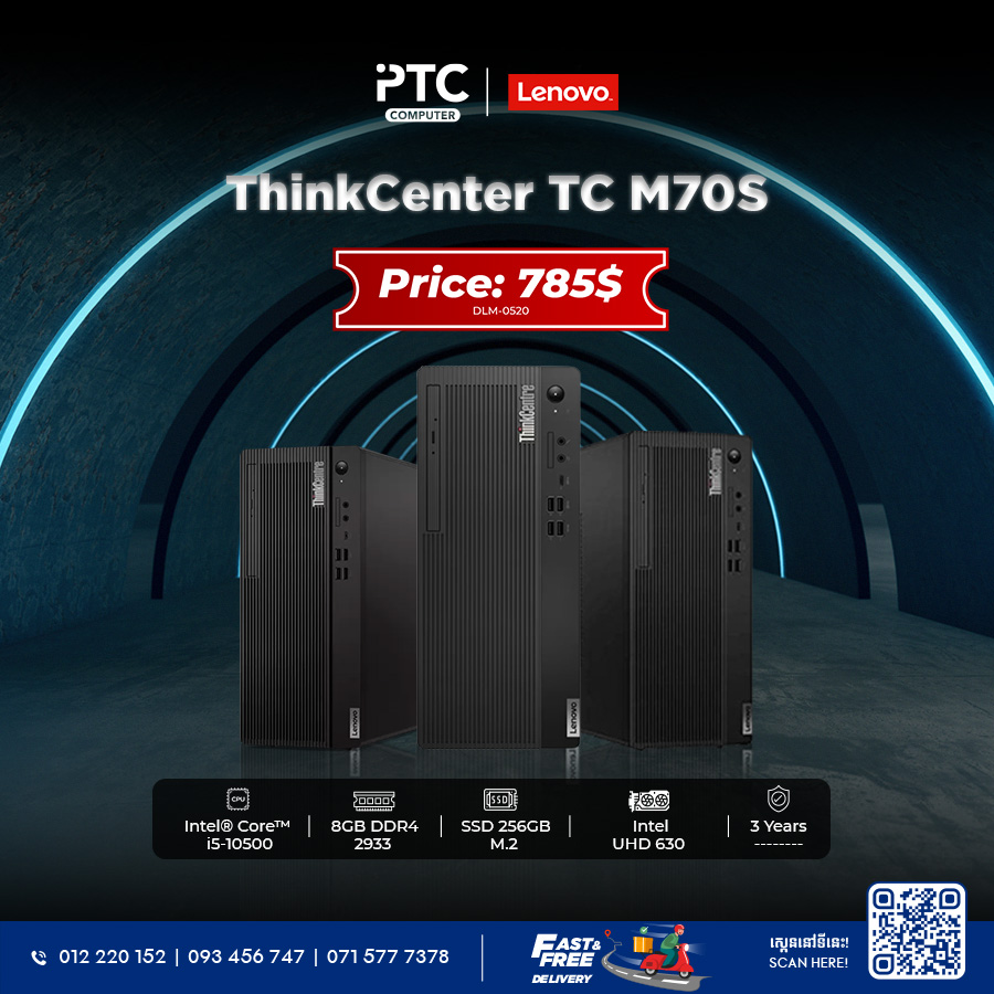 ptccomputerkh's tweet image. Lenovo ThinkCenter TC M70t ជា Desktop ដែលដើរដោយ Ram16GB, CPU Corei5 ជំនាន់ទី12, SSD512GB M.2 ដែលលោកអ្នកអាចធ្វើការងារបានយ៉ាងរលូន🤩😍
- ptc-computer.com.kh/ptc-computer
t.me/PTCOnlineSales
#ptccomputer  #lenovo #thinkcenter #desktop