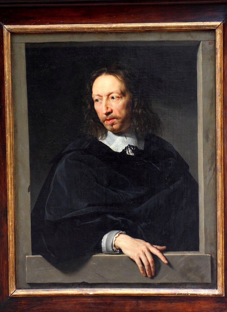 2/2 Something caught his eye: fantastic portrait, probably of Arnaud d'Andilly, by Philippe de Champaigne.