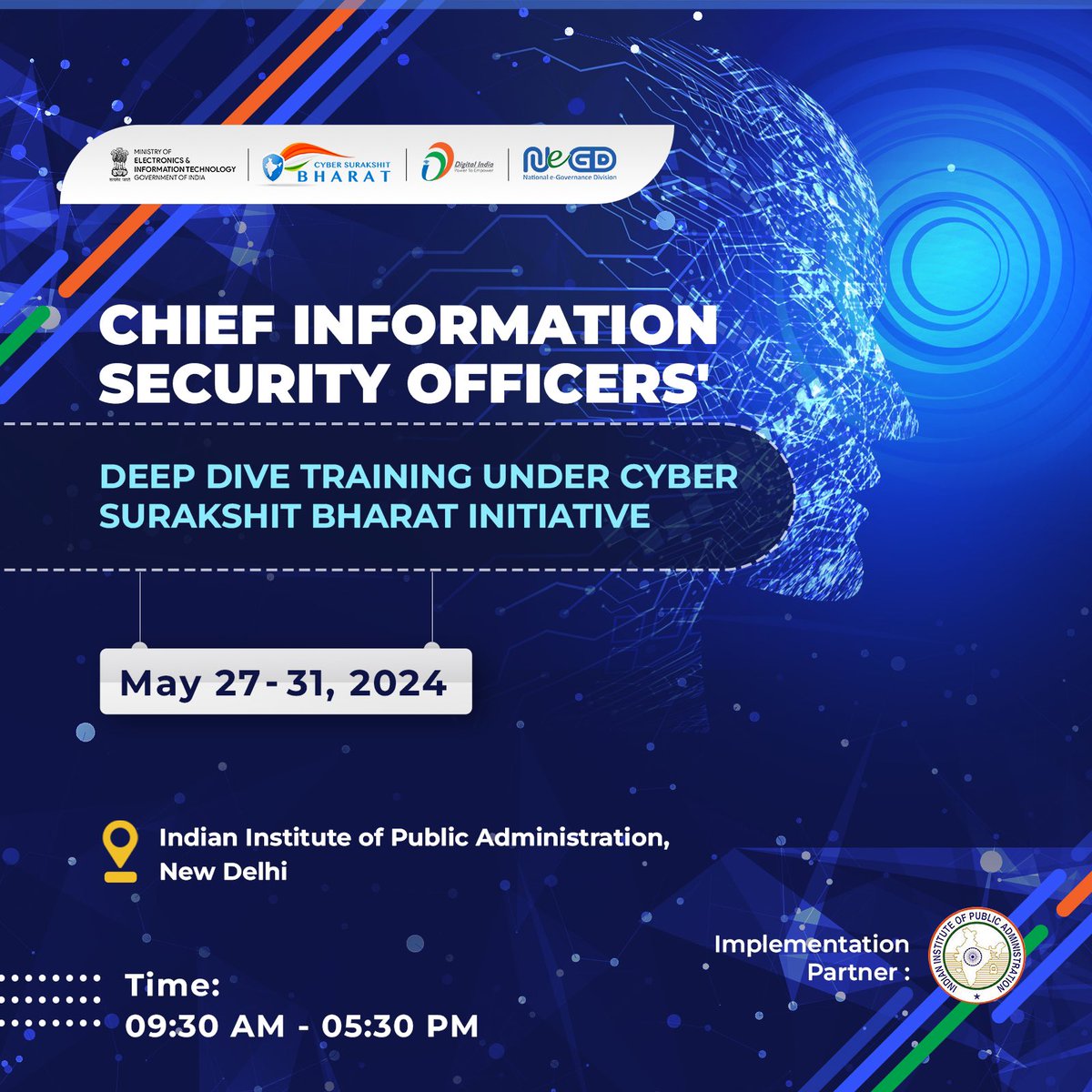 .@NeGD_GoI is organising a 5-day CISOs Deep Dive Training prog at @iipa9 under the #CyberSurakshitBharat initiative. It is designed to address the current challenges of cyber threats & provide a comprehensive understanding of #cybersecurity.

#DigitalIndia #capacitybuilding