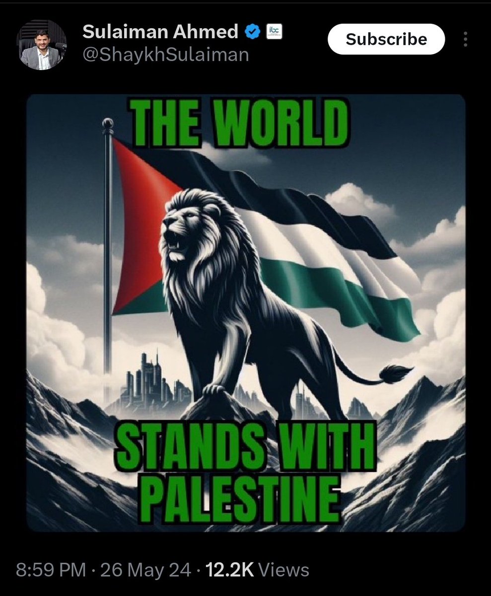 If by 'The World' you mean a few deranged lunatics on X that are getting paid to spread stupidity at an alarming rate and an endless army of bots then yes, 'The World' stands with Palestine