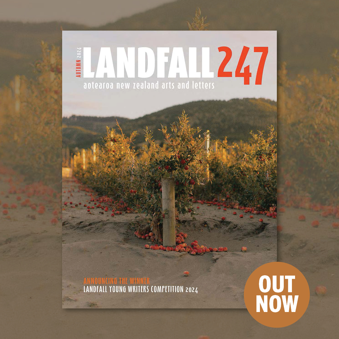 LandfallNZ's tweet image. Landfall 247 is here! ✨

Edited by Lynley Edmeades
Cover art by Kate van den Drift 🍎
Announcing the winner of the 2024 Landfall Young Writers’ Essay Competition

Find in your local bookstore or online at oup.nz/landfall247