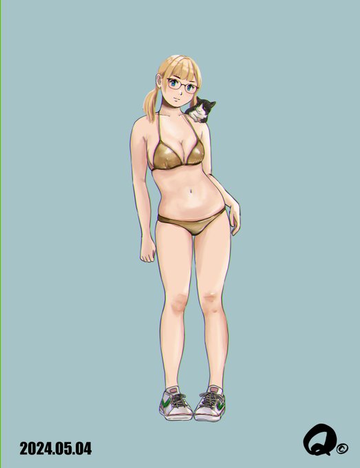 金ビキニ修正版😉
「色収差」という小技も使ってみた🟥🟦🟩 