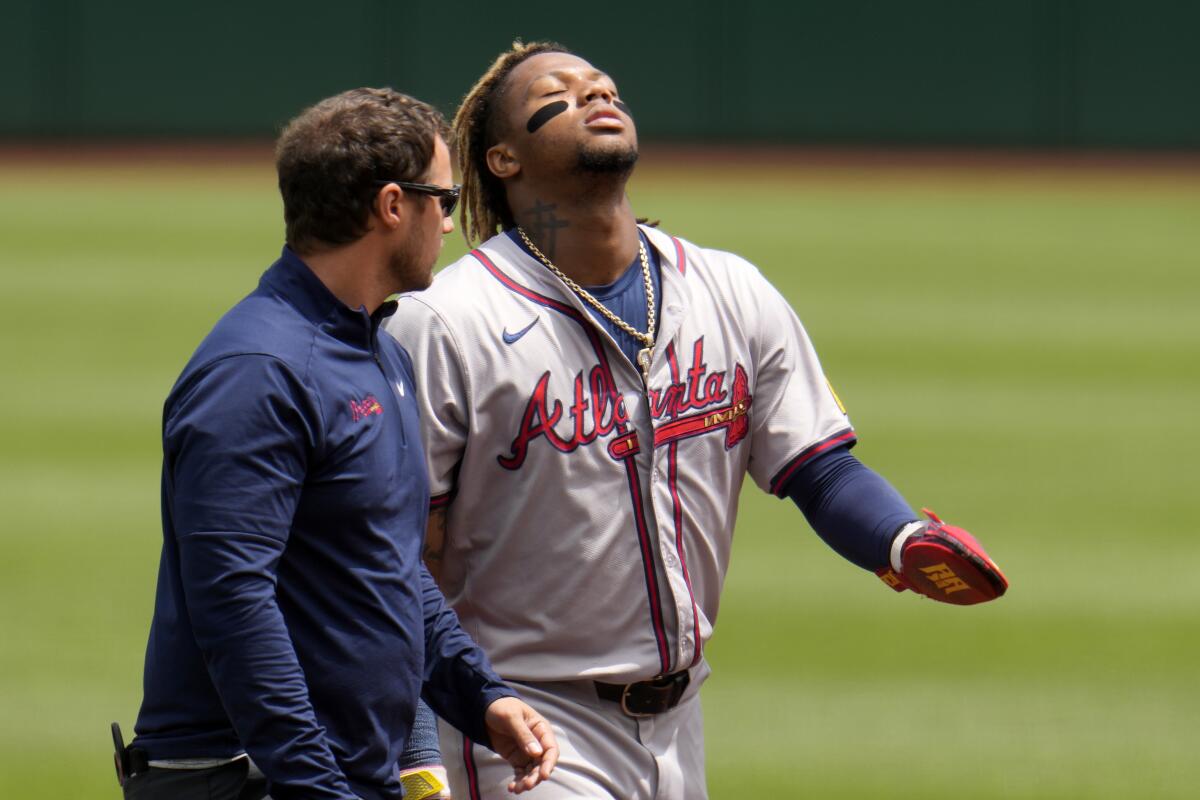 Ronald Acuna Jr. has torn his ACL and is out for the year