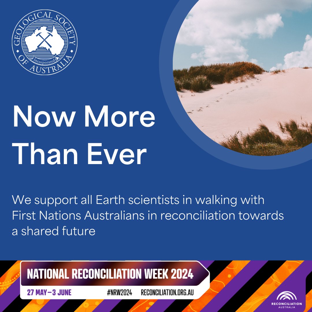 Now more than ever, we support all Earth scientists in walking with First Nations Australians in reconciliation towards a shared future. What steps will you take this #NRW2024 to make space for First Nations excellence and self-determination in #EarthScience?