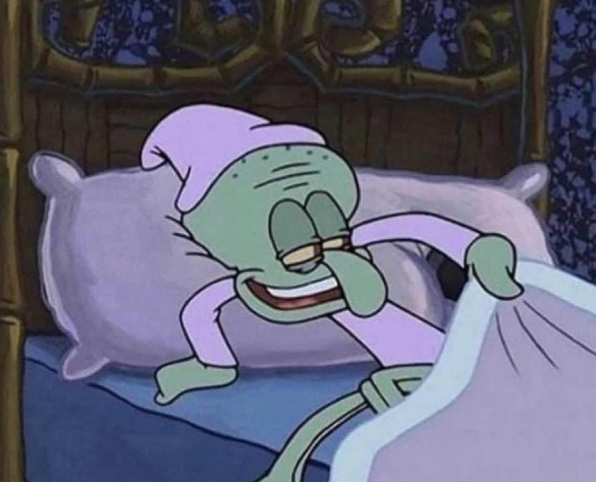 jjashole's tweet photo. me going to bed tonight knowing i don’t work tomorrow https://t.co/CWf4l3dQUD