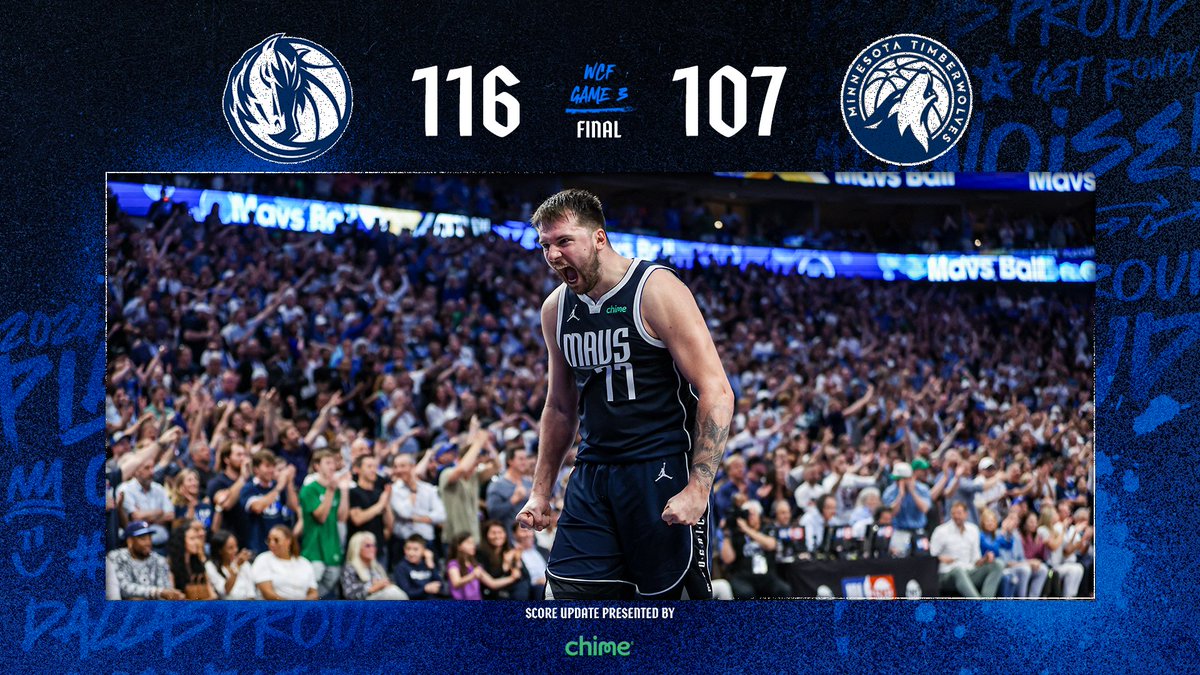 One more. MAVS DUB!!!

<a href="/Chime/">Chime</a> // #OneForDallas #MFFL
