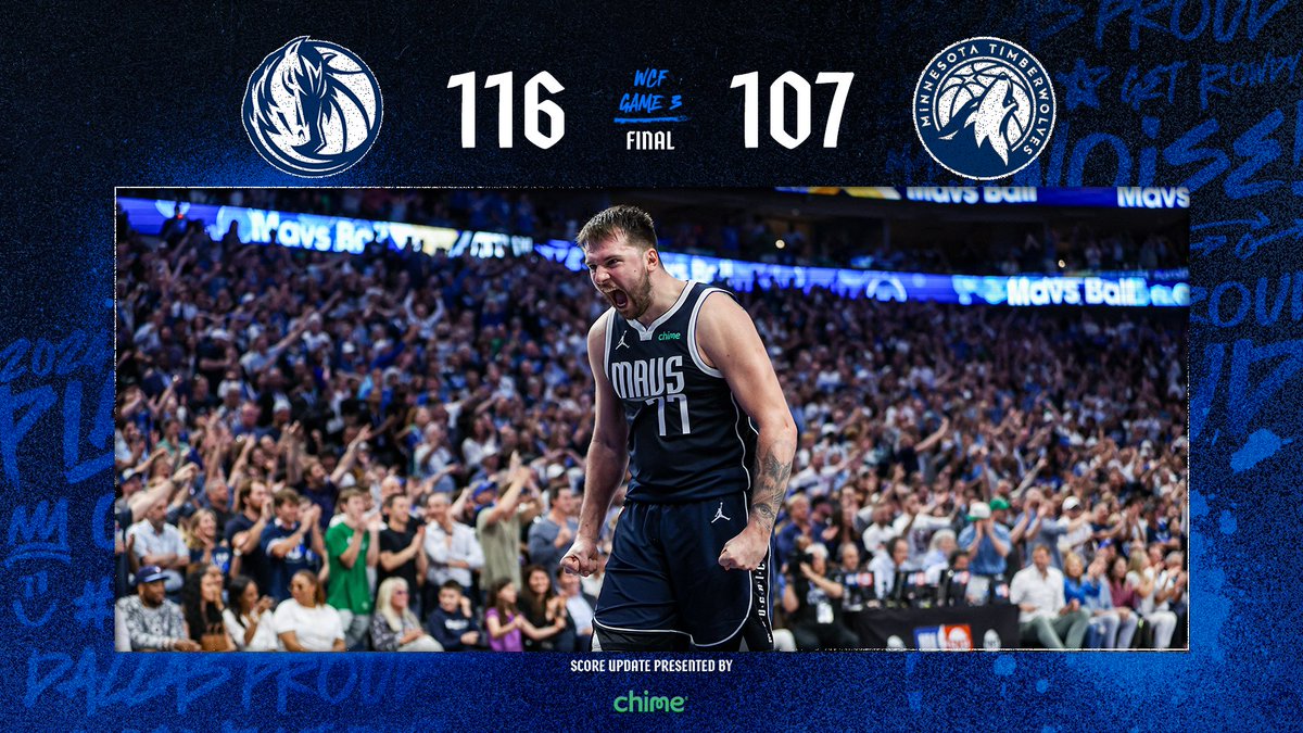 One more. MAVS DUB!!! @Chime // #OneForDallas #MFFL