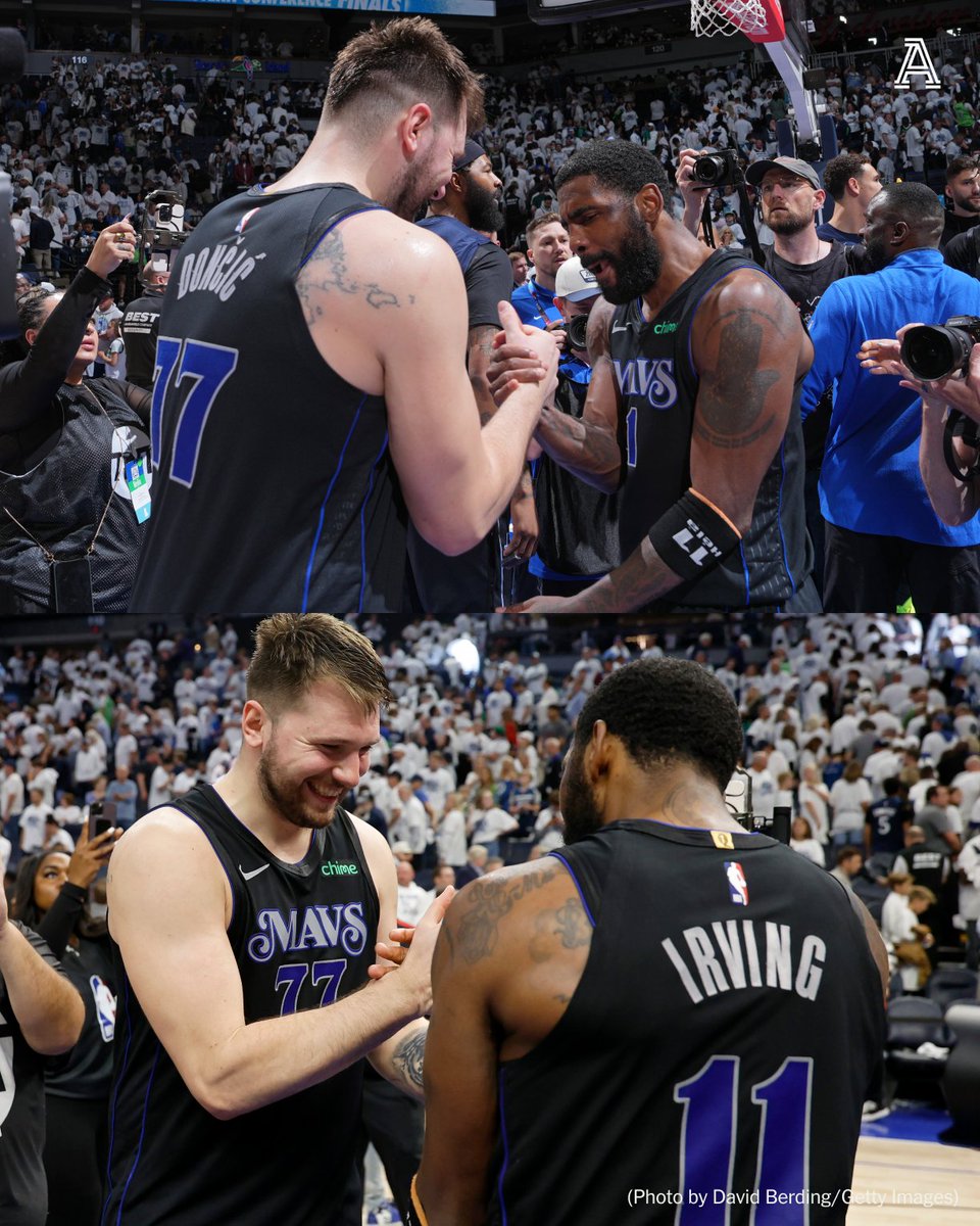 The Mavericks are one win away from the NBA Finals 🔥 Luka Dončić and Kyrie Irving each scored 33 points to power Dallas to a 116-107 win in Game 3 over Minnesota. Will they complete the sweep?